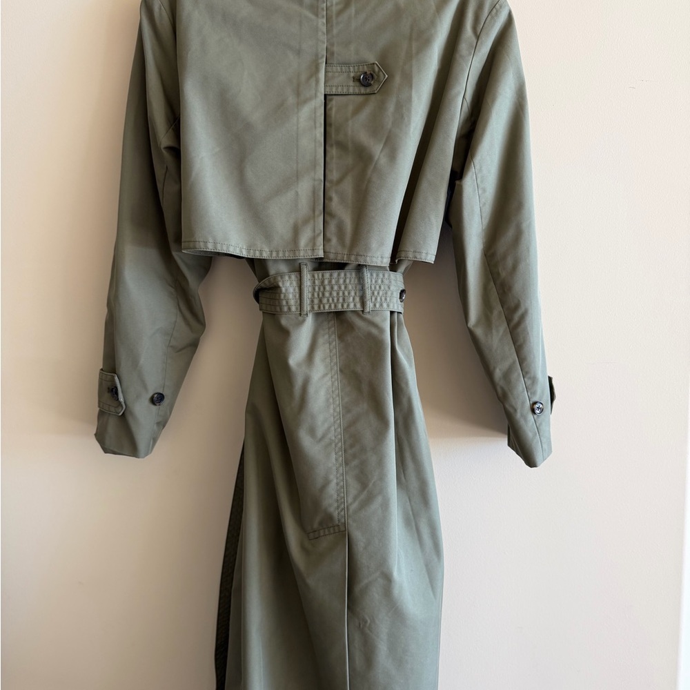 Banana Republic Sage Green Trench Coat - Picture 6 of 10